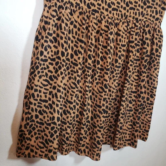 Umgee Leopard Dress Tunic S Pockets Cheetah Swing - Picture 4 of 7